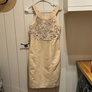 Anthropologie Postcard Cream Midi Dress